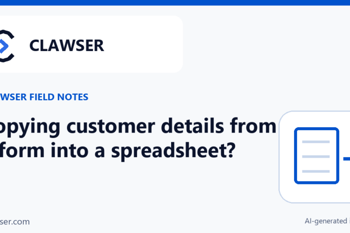 Copying customer details from a form into a spreadsheet? Check the handoff.