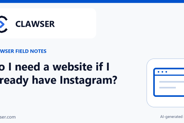 Do I need a website if I already have Instagram? What happens after launch?