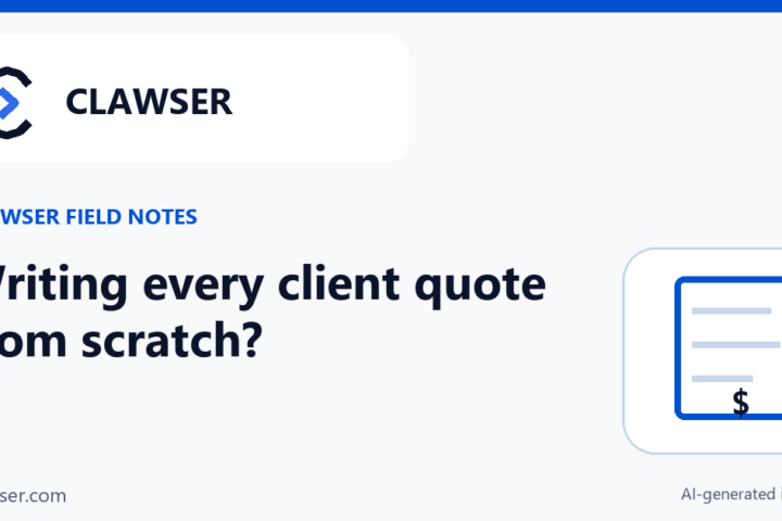 Writing every client quote from scratch? Start with a simple template.